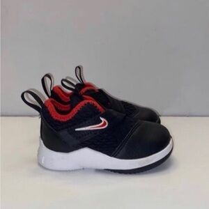 Nike Kids Black and Red Slip-On Shoes